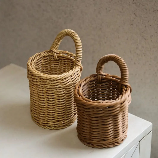 Woven Wall Hanging Storage Basket | Boho Home Decor Organizer Woven Hanging Basket Peaceful Pleasures Health and Wellness