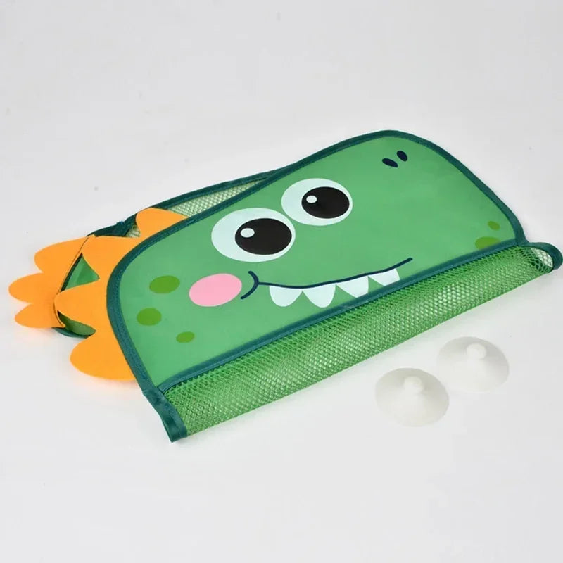 Mesh Bath Toy Organizer – Duck & Dinosaur Hanging Storage Bag