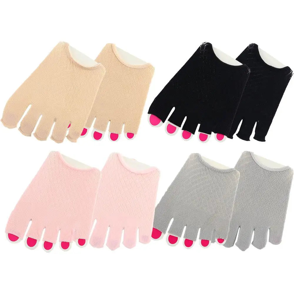 Women's Invisible Non-Slip Open Toe Mesh Cotton Liner Socks