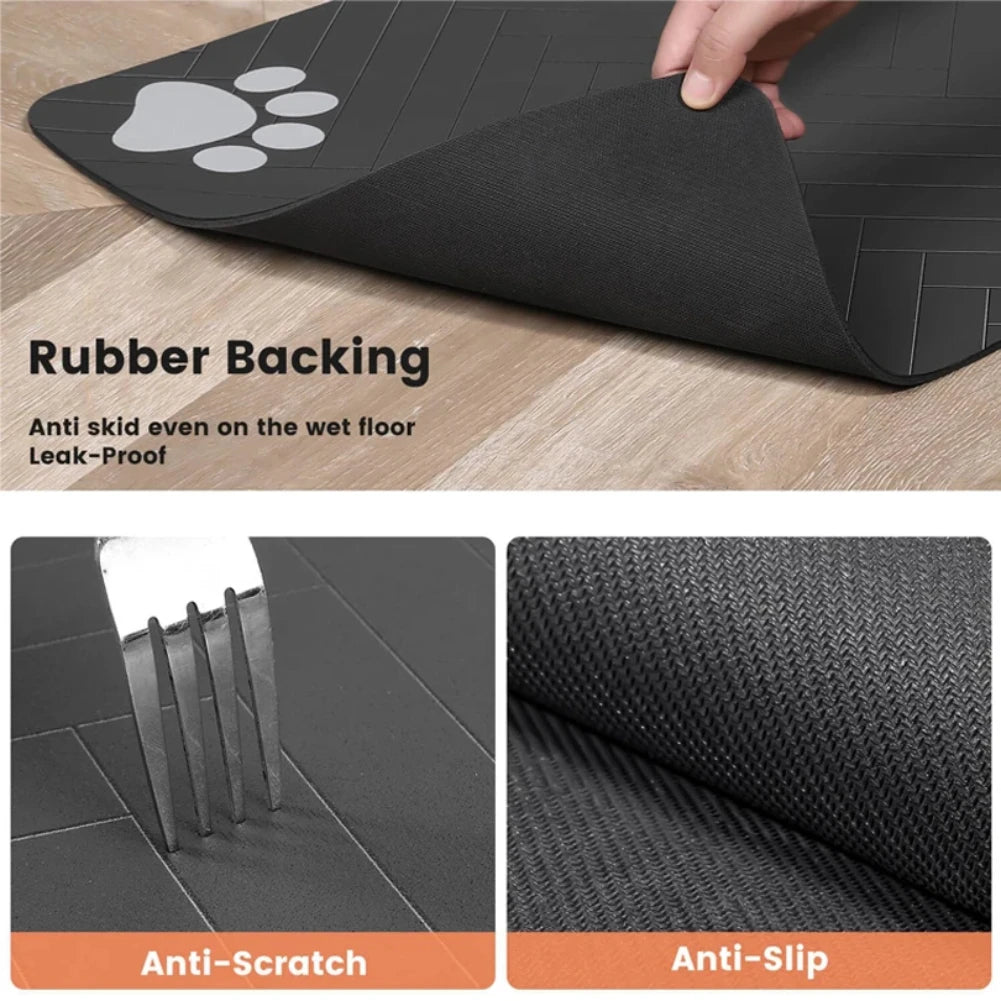 Pet Feeding Mat – Absorbent, Non-Slip & Waterproof for Dogs & Cats