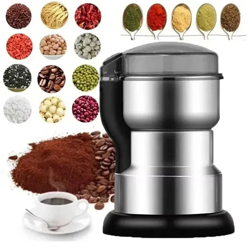 Electric Multifunctional New Coffee Grinder Machine For Home Grinding Beans Cereal Nuts Spices Grains Peaceful Pleasures Health and Wellness