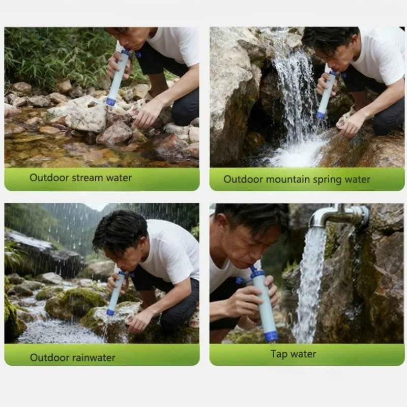 Multifunctional Portable Filter Direct Drinking Water Pipe Wilderness Survival Drinking Water Purifier Emergency Tool Peaceful Pleasures Health and Wellness