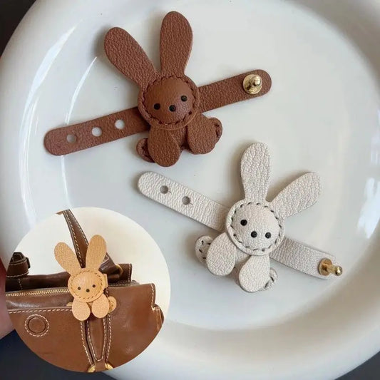 New Little White Rabbit Bags Charm Cute White Pendant Bag Decoration Accessory Handmade Adjustable Cute Bunny Bags Pendant Decor Peaceful Pleasures Health and Wellness
