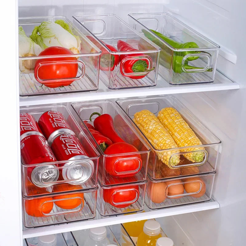 Transparent Refrigerator Storage Box Vegetable Fruit Organizer Fridge Clear Container for Kitchen Food Drinks Storage 2030 Peaceful Pleasures Health and Wellness