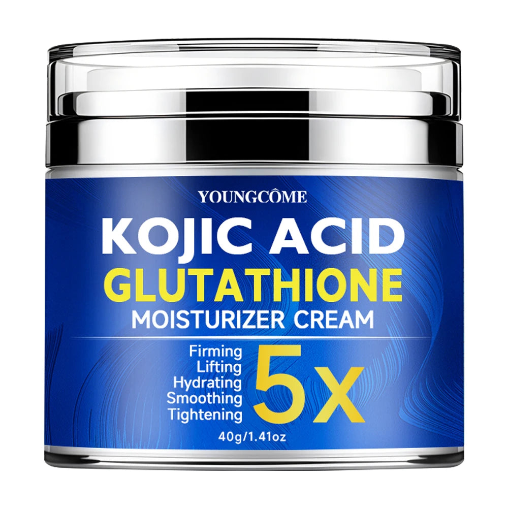 YOUNGCOME Kojic Acid Glutathione Moisturizer Cream - Firming Lifting Hydrating Smoothes Cream 40/70g Peaceful Pleasures Health and Wellness 40g
