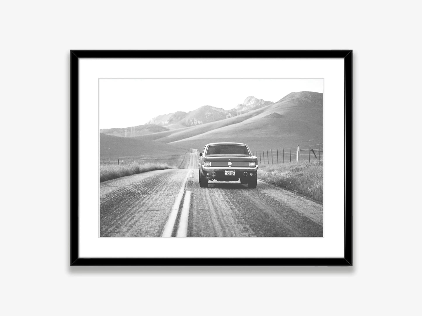 Black and White Ford Mustang Classic Luxury Car Poster Canvas Painting Print Wall Art Picture for Living Room Shopstore Decor Peaceful Pleasures Health and Wellness