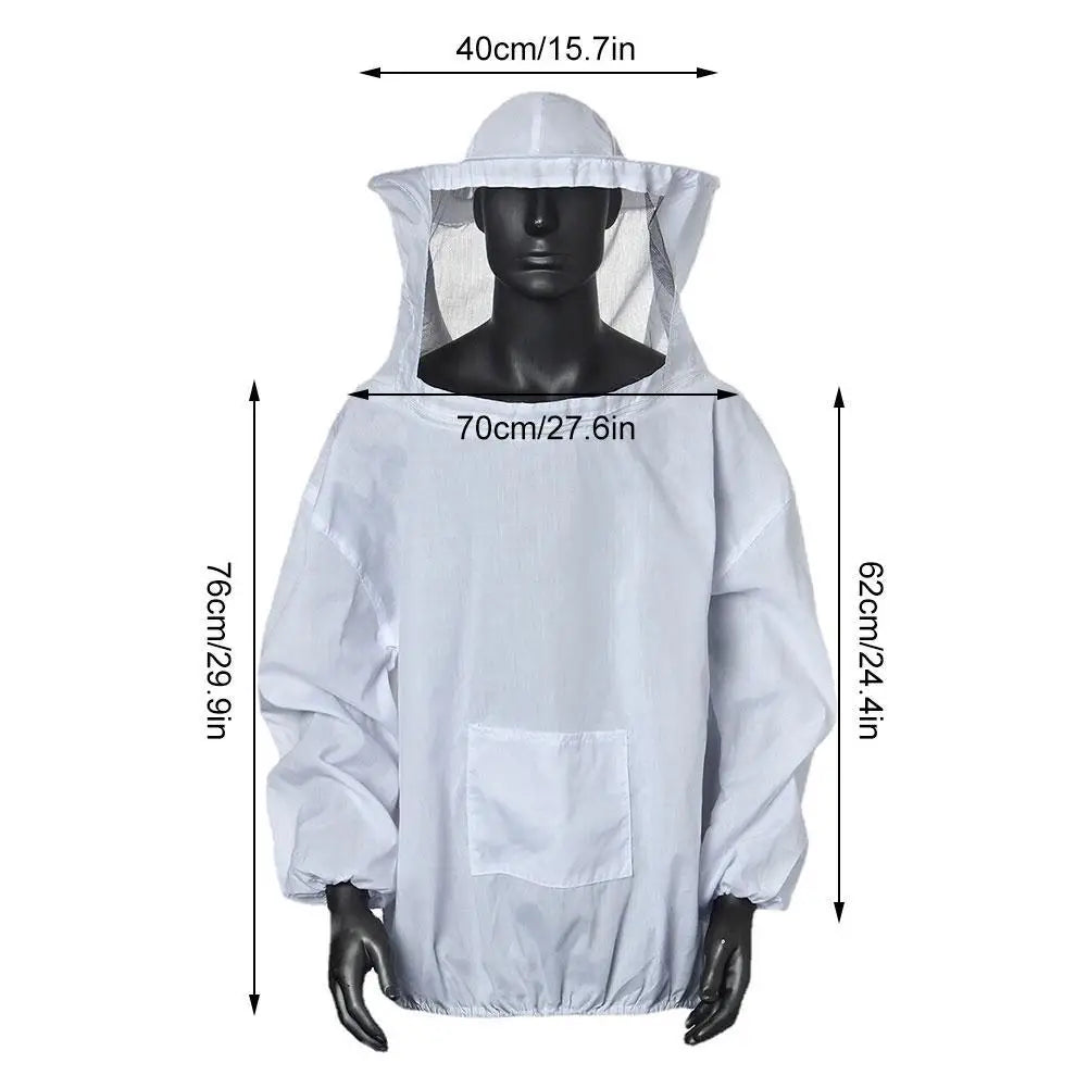 Beekeeping Jacket with Veil Hat – Unisex Breathable Beekeeper Suit