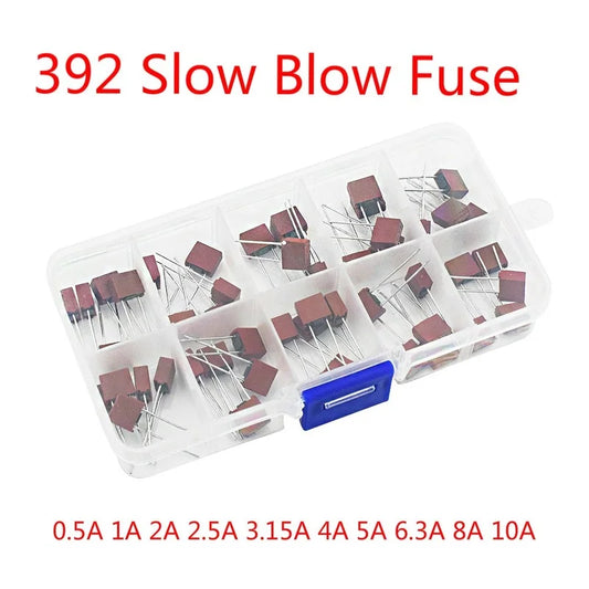 10values 50pcs Square Plastic Fuse 392 0.5A 1A 2A 2.5A 3.15A 4A 5A 6.3A 8A 10A 250V for LCD TV Power Board Fuse Kit Peaceful Pleasures Health and Wellness Default Title