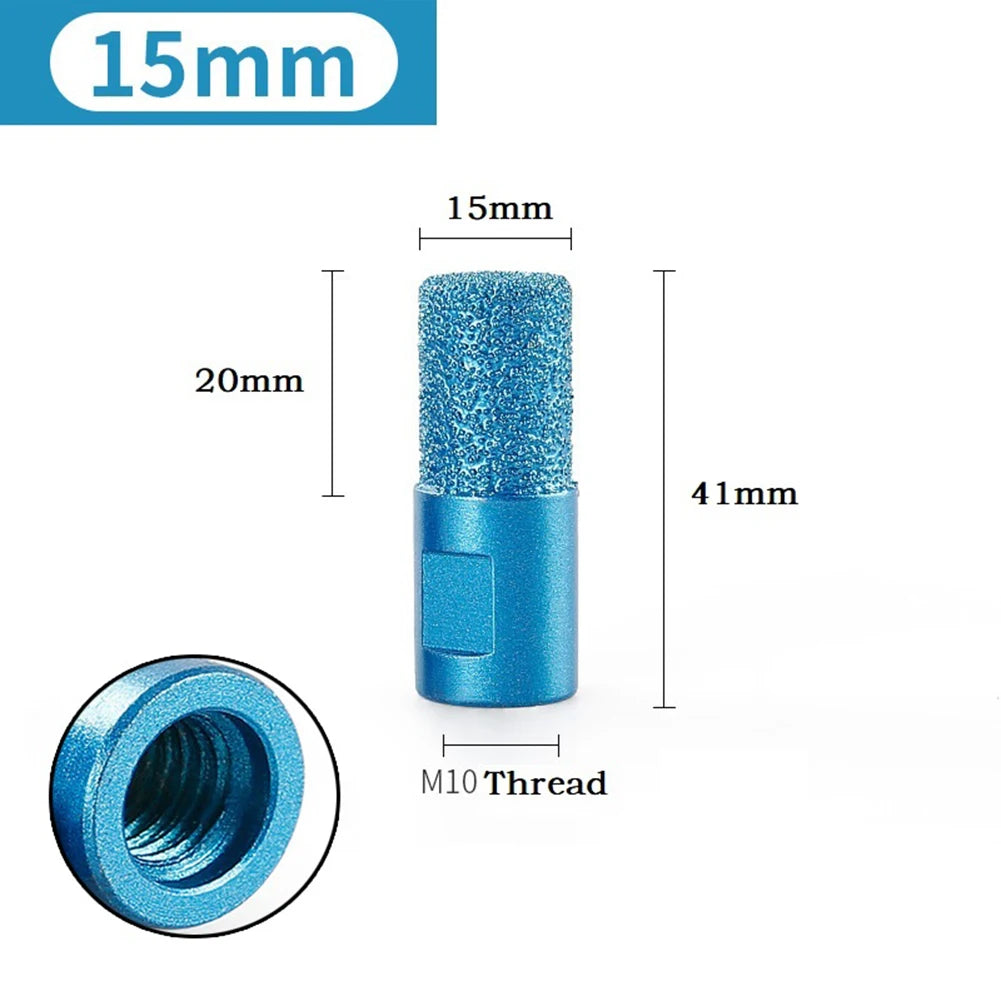 M10 Thread Vaccum Brazed Diamond Finger Bit Milling Cutter Ceramic