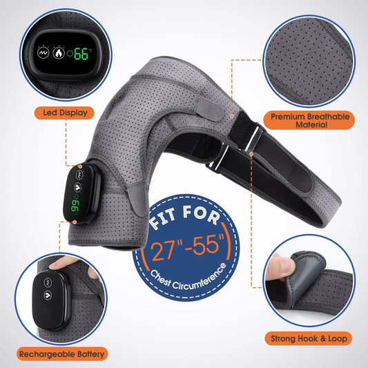 Electric Heated Shoulder Wrap | Massage & Heating Brace Belt Heated Shoulder Wrap Oasis Select
