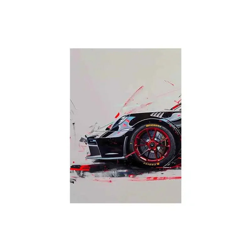 Fashionable Popular Super Sports Car GT3 RS Graffiti Wall Art, HD Canvas Print Poster, Home, Living Room, Room Decoration Peaceful Pleasures Health and Wellness Z1997 40x50cm Unframed