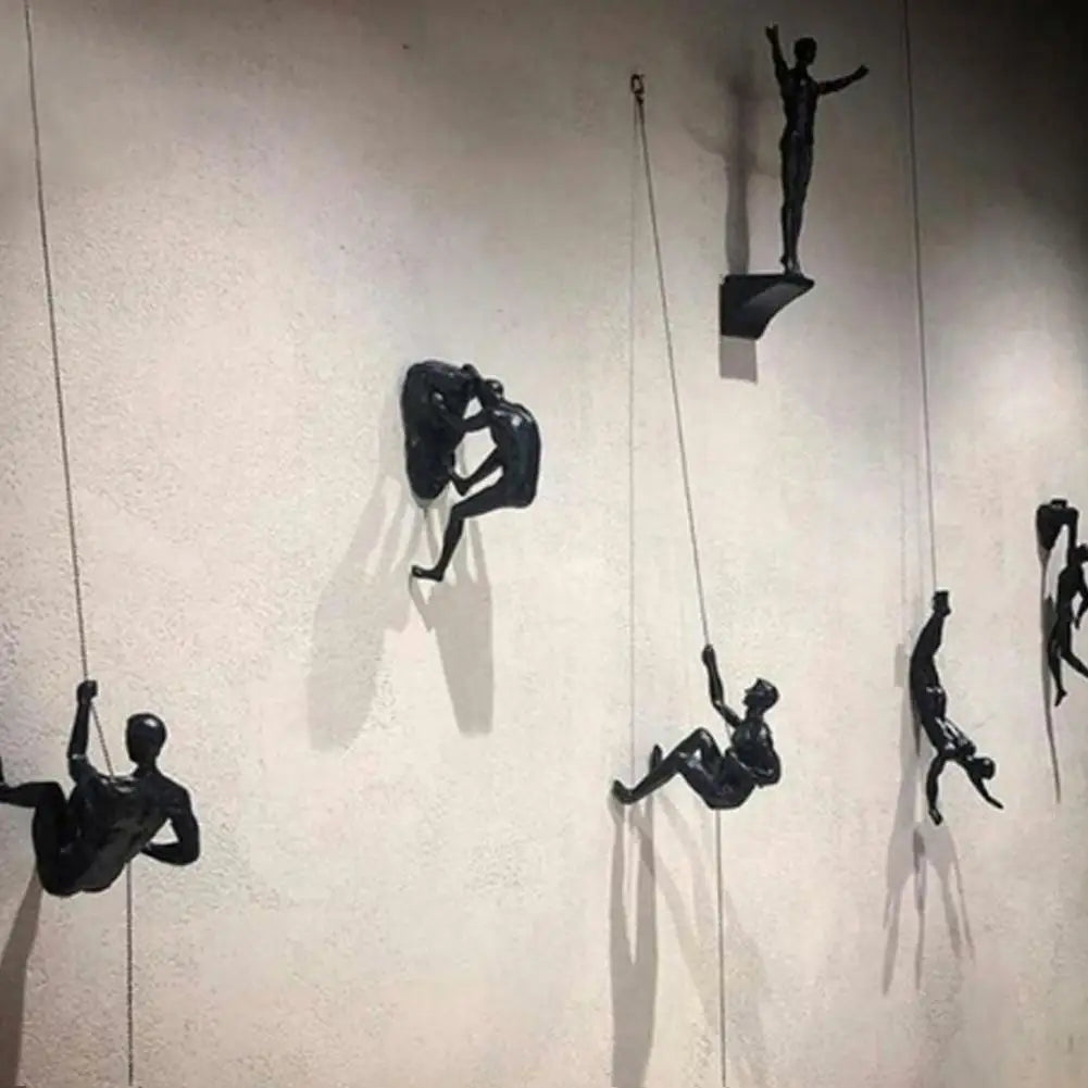 Rock Climbing Sculpture Wall Decoration for Athletes Peaceful Pleasures Health and Wellness