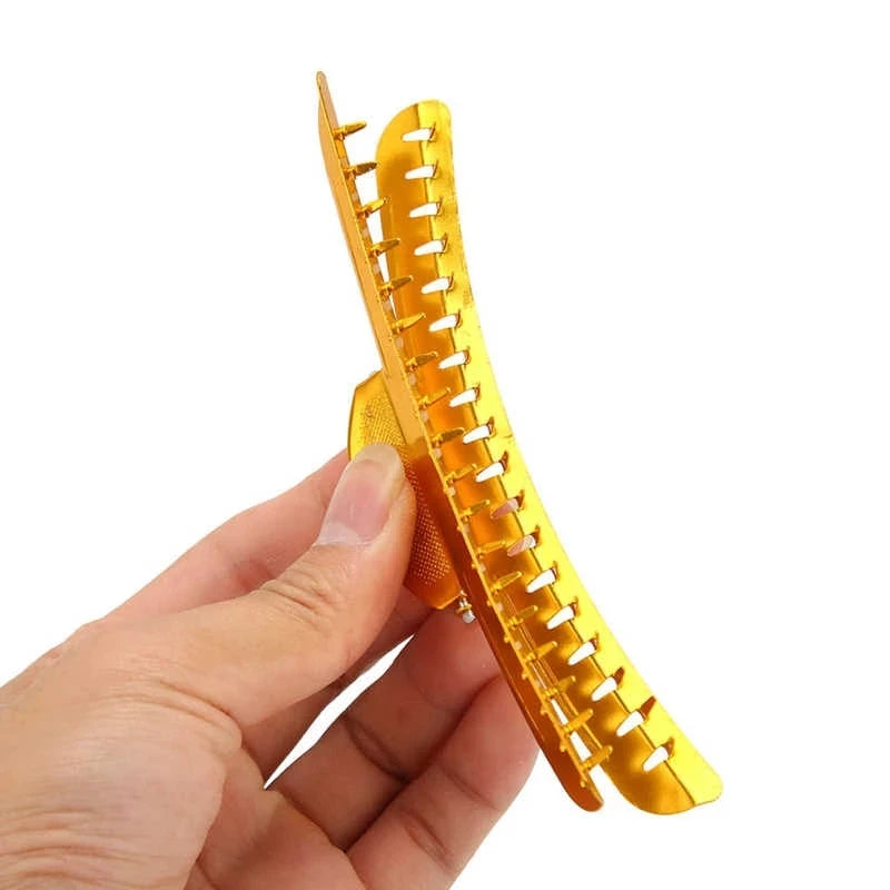 6Pcs/Set Aluminum Metal Hairdressing Hair Clip Salon Thick Haircut Partition Hairpin Barber Fixing Styling Hair Clip Accessories Peaceful Pleasures Health and Wellness