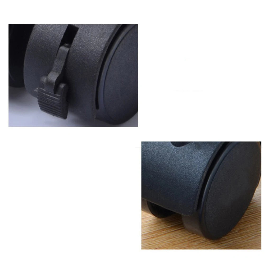 4Pcs Swivel Caster Wheels Black Swivel Caster Wheels Furniture Casters Office Chair Wheel 360 Degree Rotate Hardware Accersory Peaceful Pleasures Health and Wellness