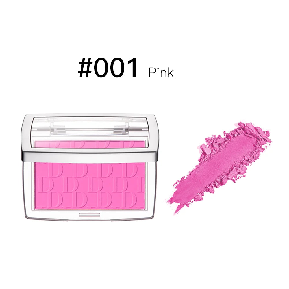 Matte Embossed Blush Palette & Brush – 6 Colors, Long-Lasting