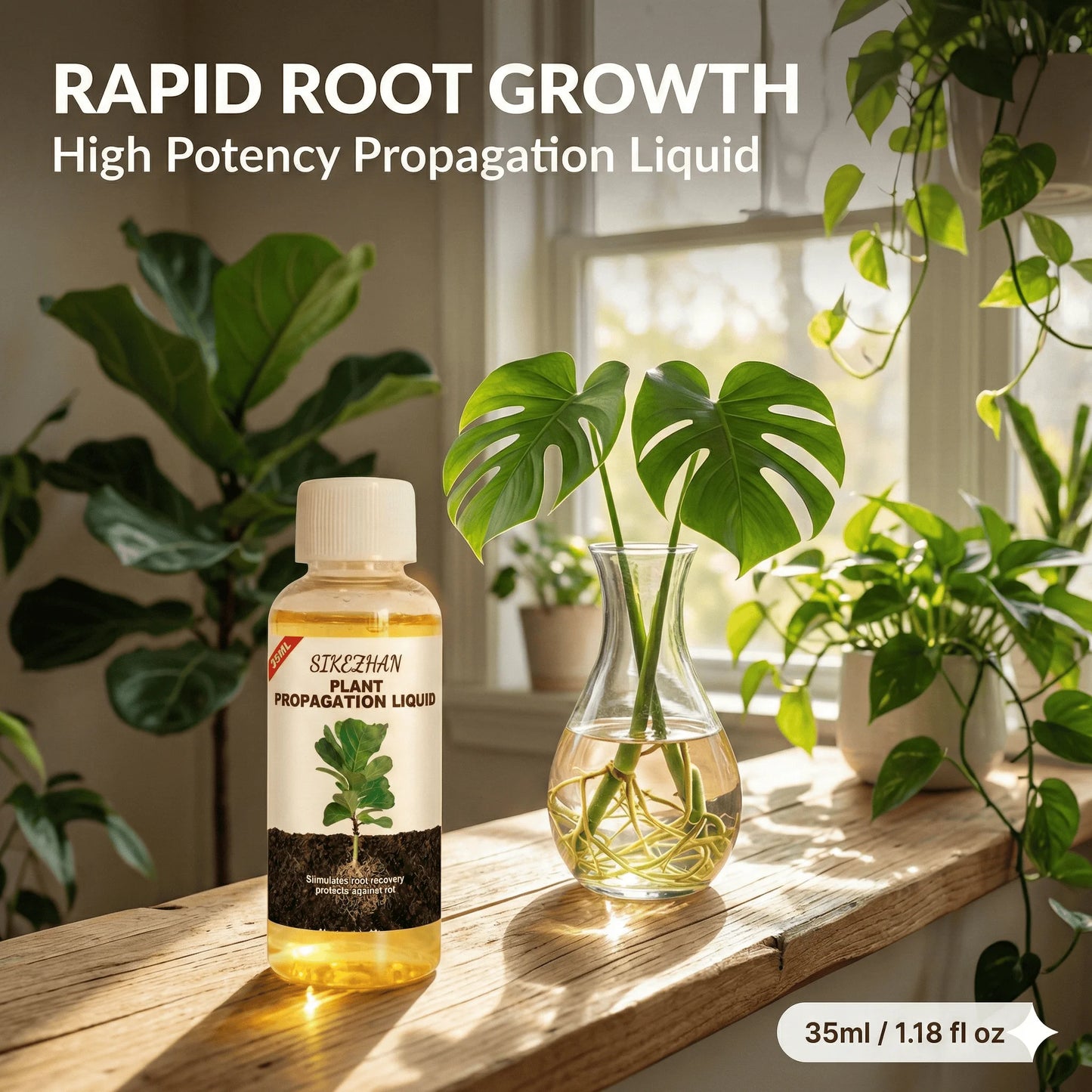 Rapid Rooting Liquid Hormone for Plants Propagation Solution Promote Root Growth Fertilizer Recovery for Struggling Houseplants Peaceful Pleasures Health and Wellness