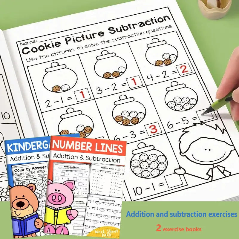 Addition Subtraction Workbooks Kids Math Practice Activity Books