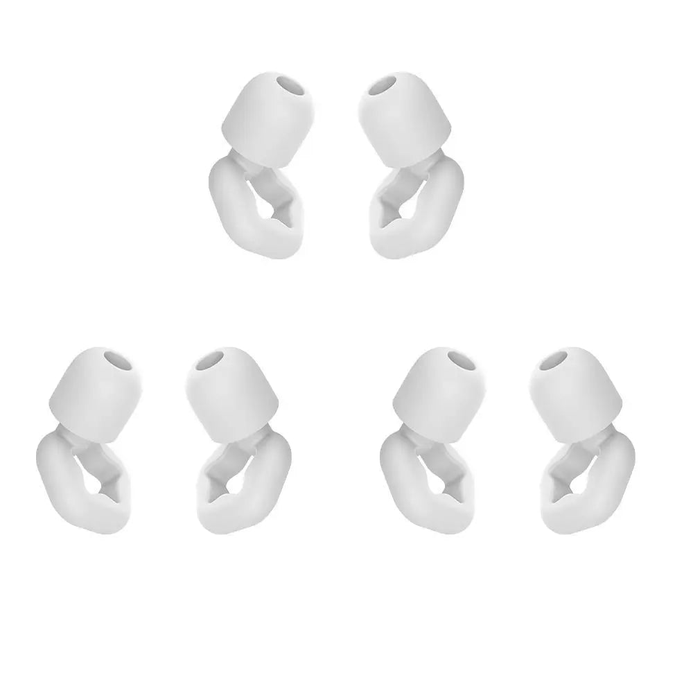 Ear Protection Creative Foam Earplugs Anti Noise Reusable Ear Protector with Storage Box Study Sleeping Ear Plugs Work Peaceful Pleasures Health and Wellness white