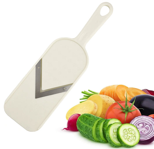 Handheld Mandoline Slicer – Stainless Steel V-Blade & Comfort Grip Mandoline Slicer Peaceful Pleasures Health and Wellness 1pc Beige