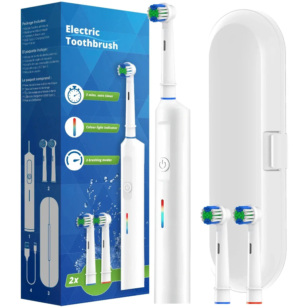URGGU Rotating Electric Toothbrush | Oral B Compatible, USB-C
