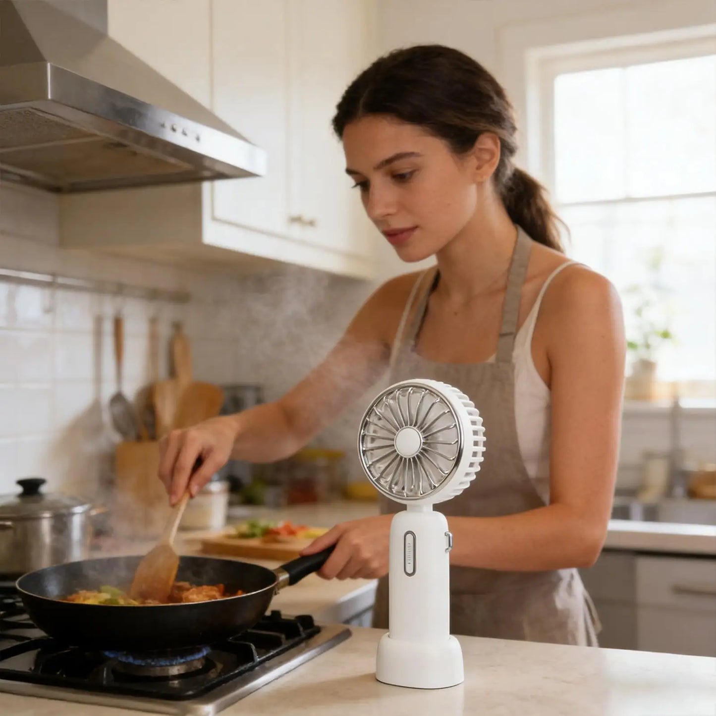 Handheld Portable Fan – Foldable 3-Speed USB Rechargeable 2000mAh