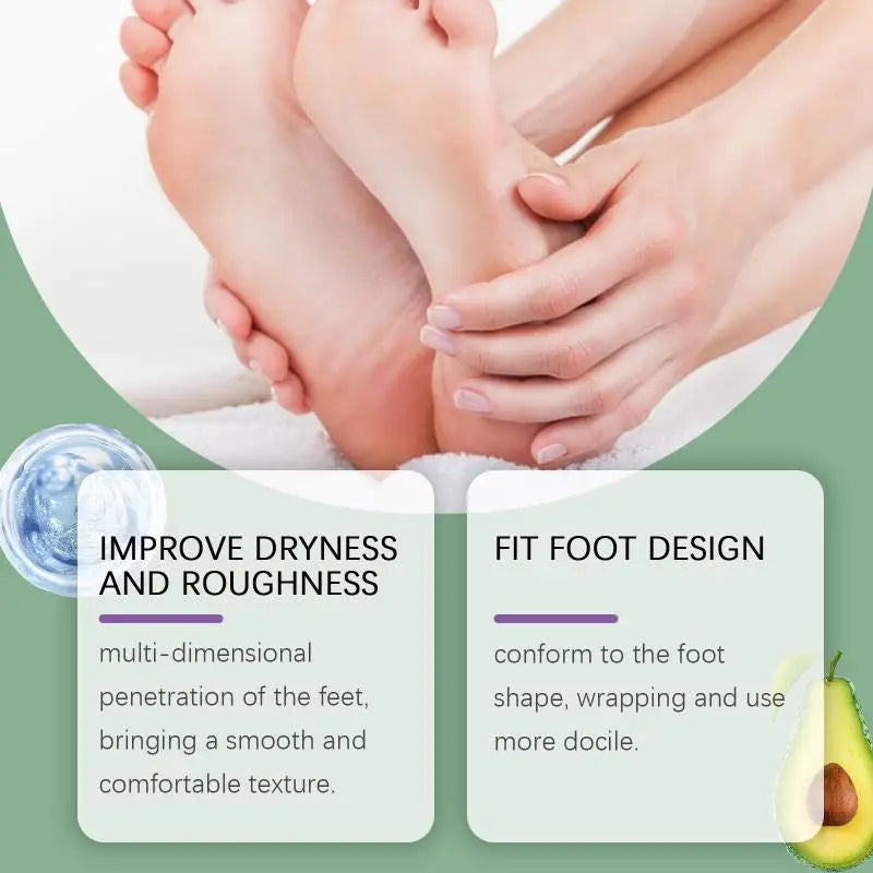 Exfoliating Foot Mask Anti Cracked Remove Dead Skin Heel Calluses Enhances Elasticity Moisturize Brighten Soften Feet Skin Care Peaceful Pleasures Health and Wellness
