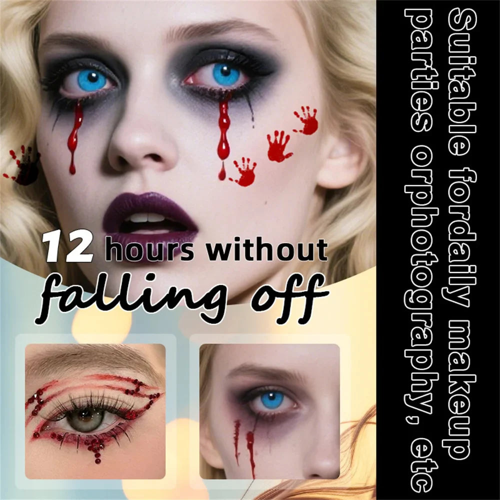 Halloween Glow in the Dark Temporary Face Tattoo Stickers
