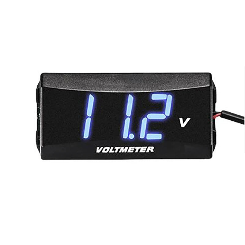 New 1PC Car Audio Gauge LED Display 12V Meter Waterproof Voltage Gauge Meter DC 12-60V Car Digital Voltmeter Peaceful Pleasures Health and Wellness 0 White