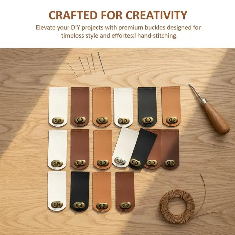 Leather Sew-On Snap Closure Bag Buckle | DIY Handbag Fastener