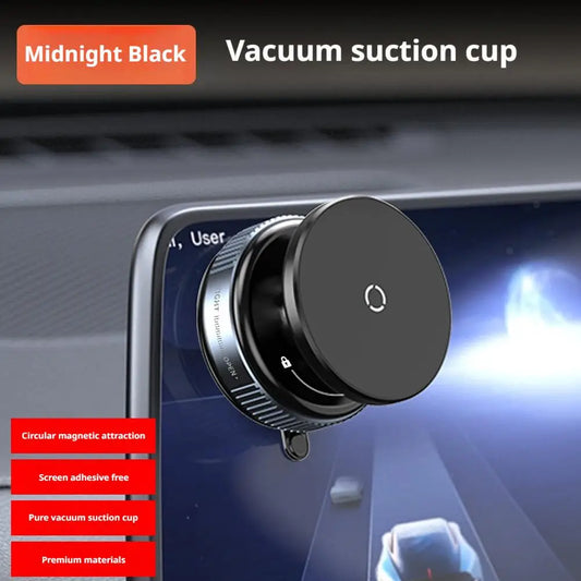 Car Phone Holder, Vacuum Intelligent Car Mount Rotation Magnetic Vacuum Adsorption Suction Cup Bracket Car Peaceful Pleasures Health and Wellness