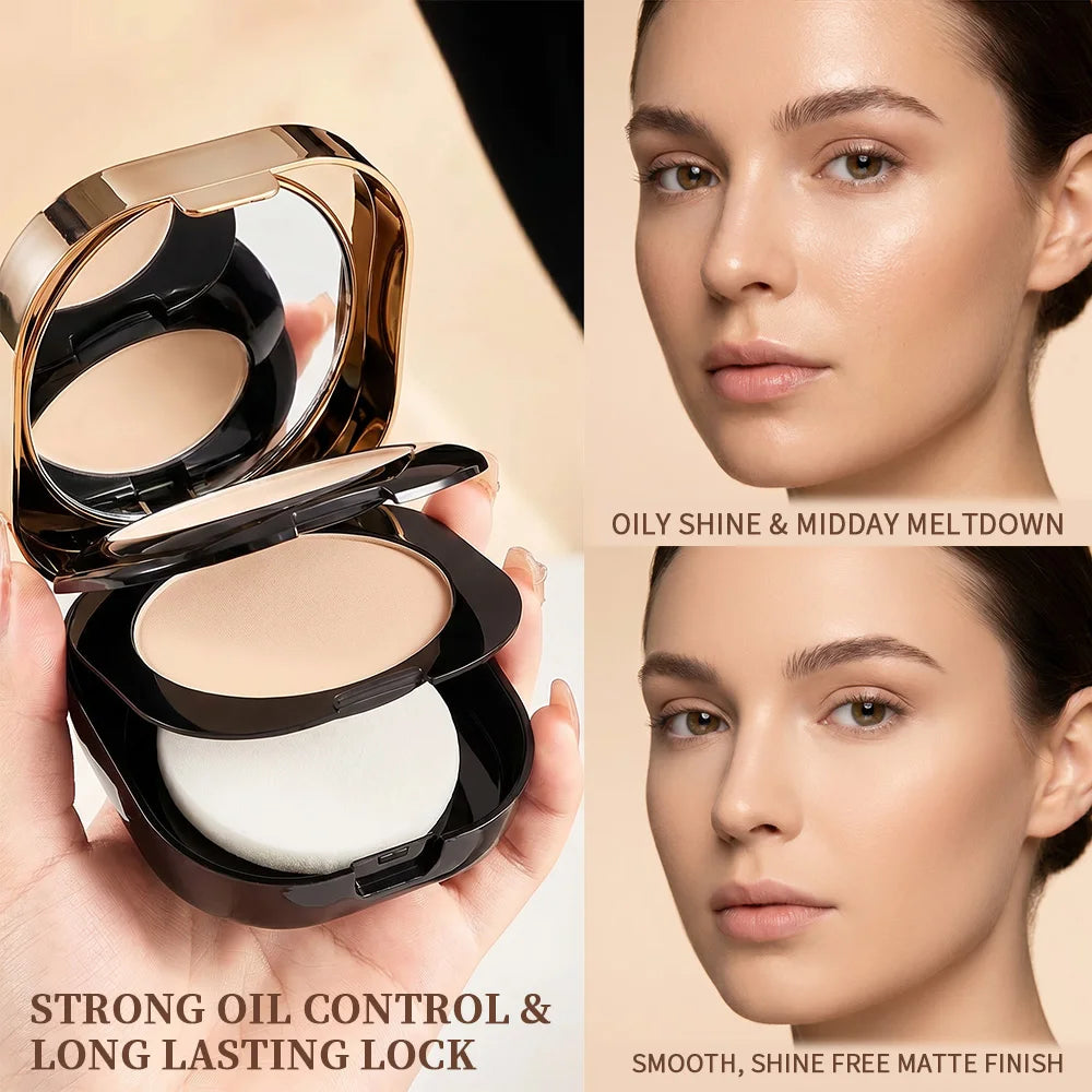 Collagen Pressed Powder Brightening & Contour 2 IN 1 Strong Oil Control Fine Silky Blendable Texture Nourishing Collagen Powder Peaceful Pleasures Health and Wellness