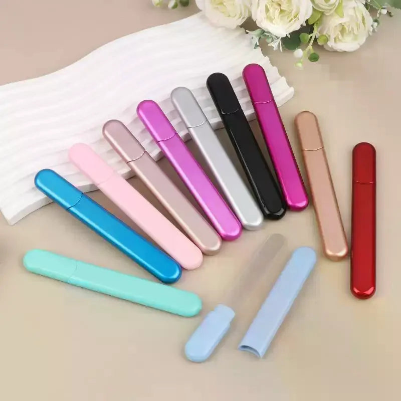 Glass Nail File With Case, Crystal Diamond Salon Best Beauty Nail Buffer For Natural And Acrylic Nail Peaceful Pleasures Health and Wellness