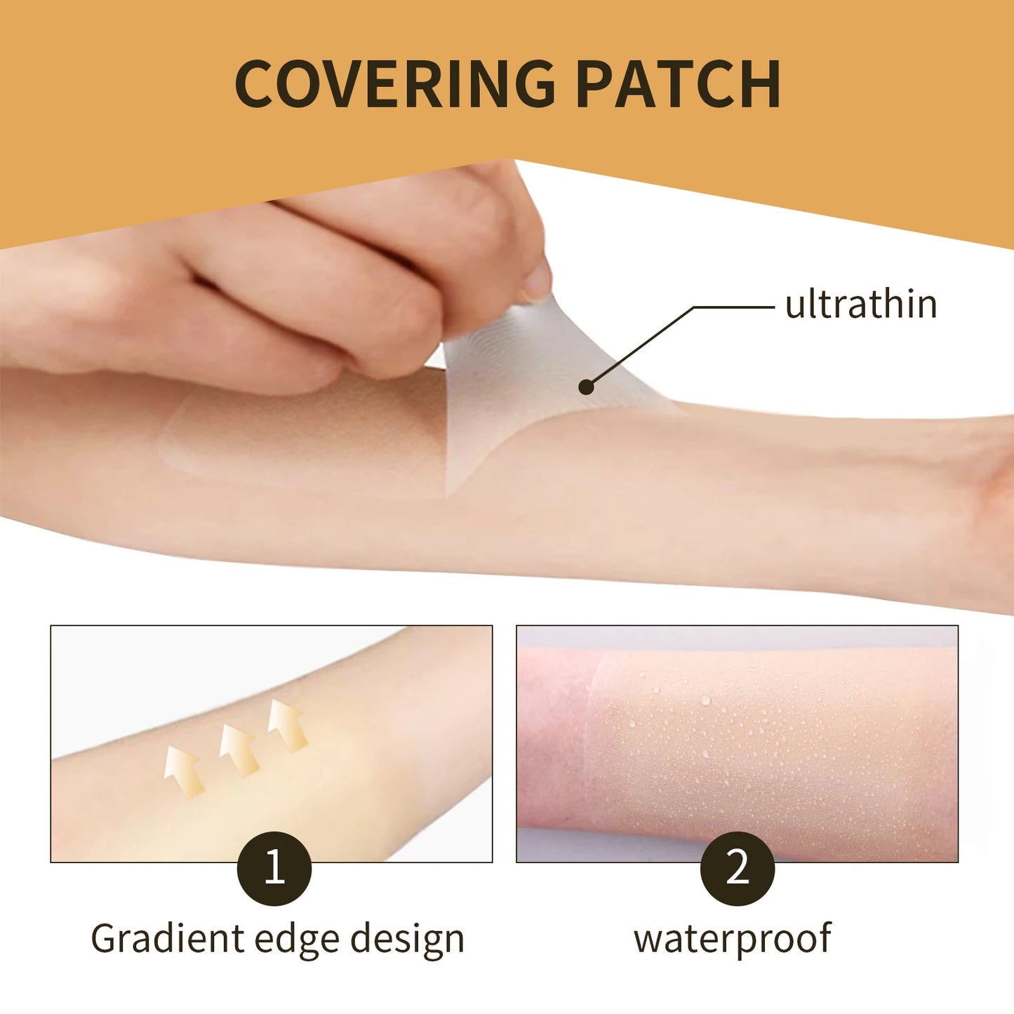 Jaysuing 6-Pack Waterproof Concealer Patches – Tattoo & Skin Cover