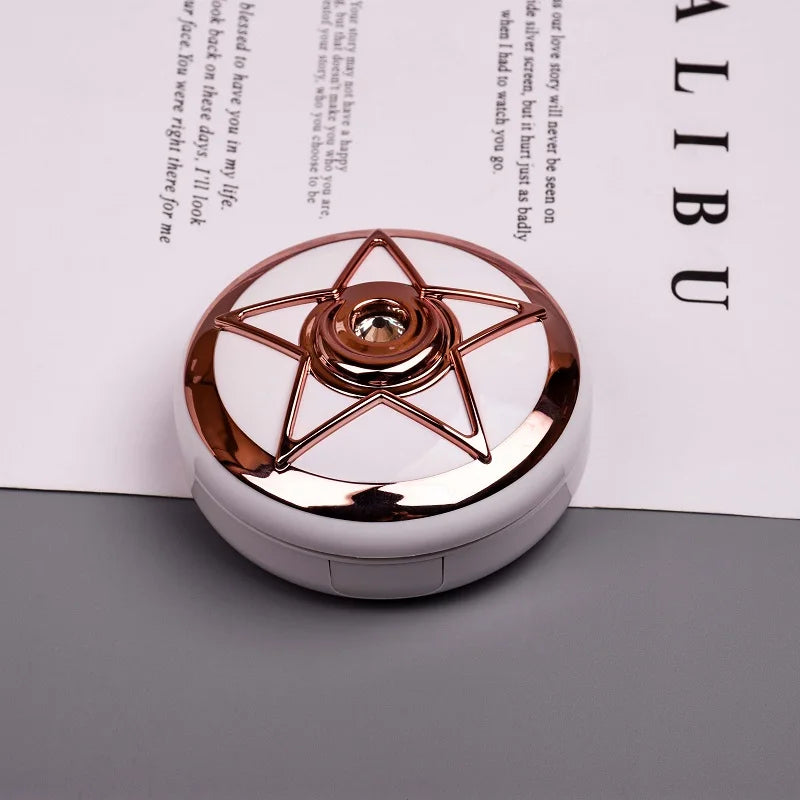 New Contact Lens Box Contact Lens Companion Box Care Box Star Diamond Series Storage Practical Portable Contact Lens Storage Box Peaceful Pleasures Health and Wellness RoseGold