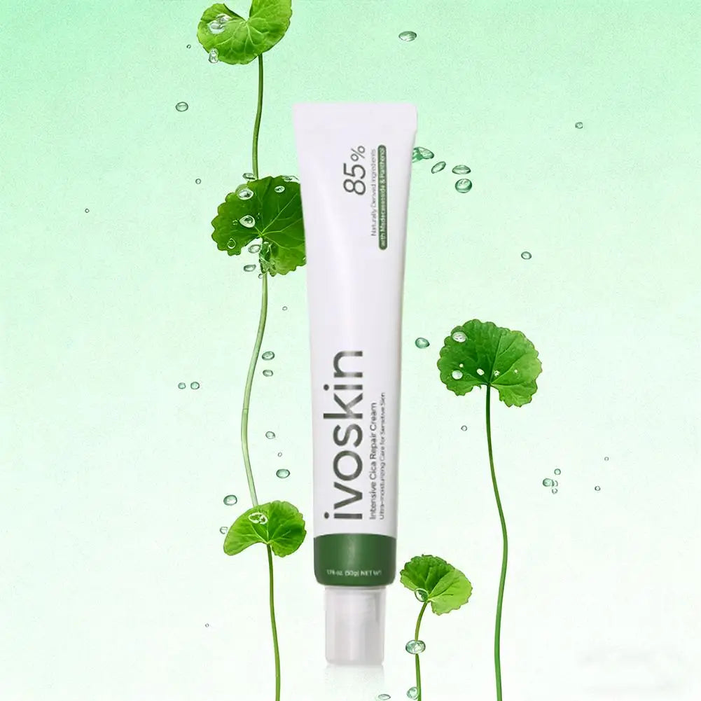 Ivoskin Intensive Cica Repair Cream Korean Ultra-Soothing Hydrating Care Cream For Sensitive Skin With Madecassoside Panthenol Peaceful Pleasures Health and Wellness