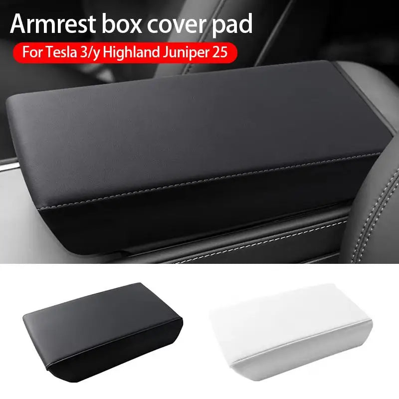 Tesla Model Y & Model 3 Leather Armrest Box Cover Pad