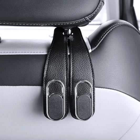 Car Seat Back Hook – Double, Single & Hidden Storage Hooks Car Seat Organizer Hook Peaceful Pleasures Health and Wellness Double hook-black