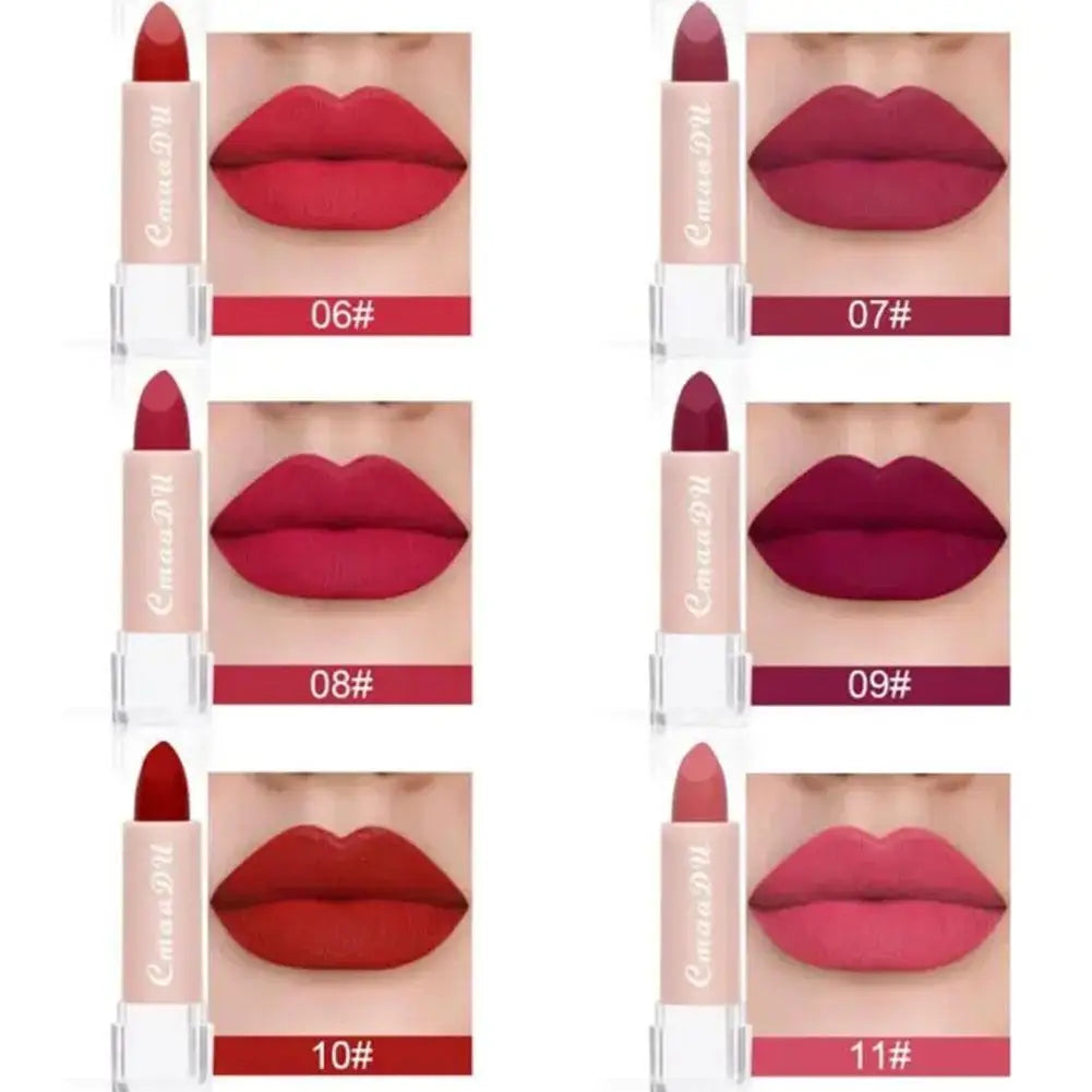 CmaaDu 15-Shade Matte Velvet Moisturizing Lipstick – Waterproof Long-Lasting Nude Lip Color for All-Day Wear Peaceful Pleasures Health and Wellness