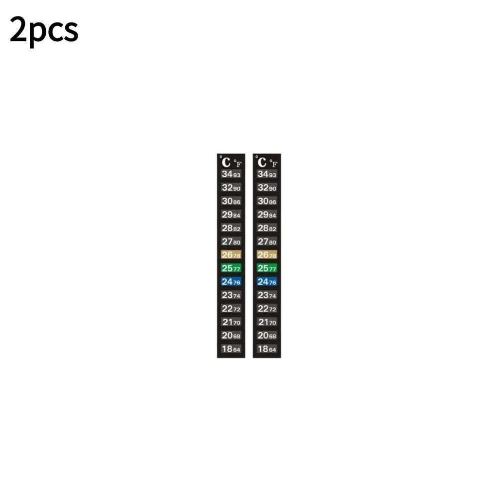 Stick-on Aquarium Temperature Strip for Accurate Readings Peaceful Pleasures Health and Wellness 2pcs