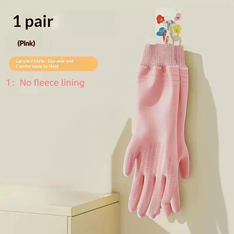 Waterproof Fleece Dishwashing Gloves – Warm, Tear-Resistant Cleaning Gloves Peaceful Pleasures Health and Wellness 1 Pink