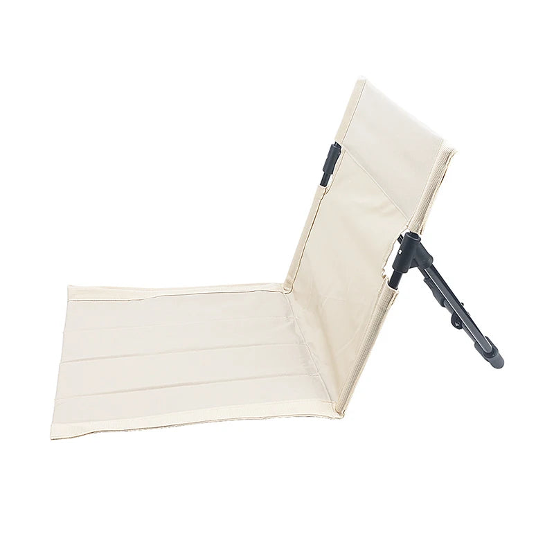 Outdoor Camping Lightweight Comfortable and Foldable Chair Park Leisure Beach Portable Aluminum Alloy Single Lazy Chair Peaceful Pleasures Health and Wellness White