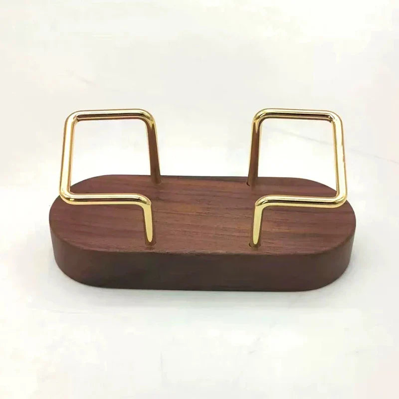 Wooden Business Card Holder Desk Stand Organizer Display