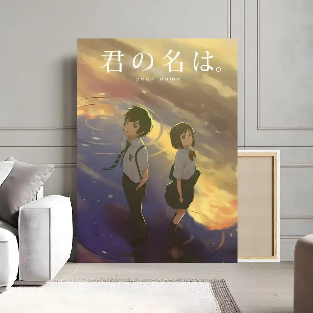 Your Name Anime Canvas Poster | Waterproof Wall Art Decor Anime Canvas Poster Peaceful Pleasures Health and Wellness