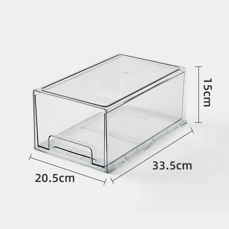 Transparent drawer storage box Large capacity Table cosmetic sundries sorting box Simple office stationery multilayer organizer Peaceful Pleasures Health and Wellness white L