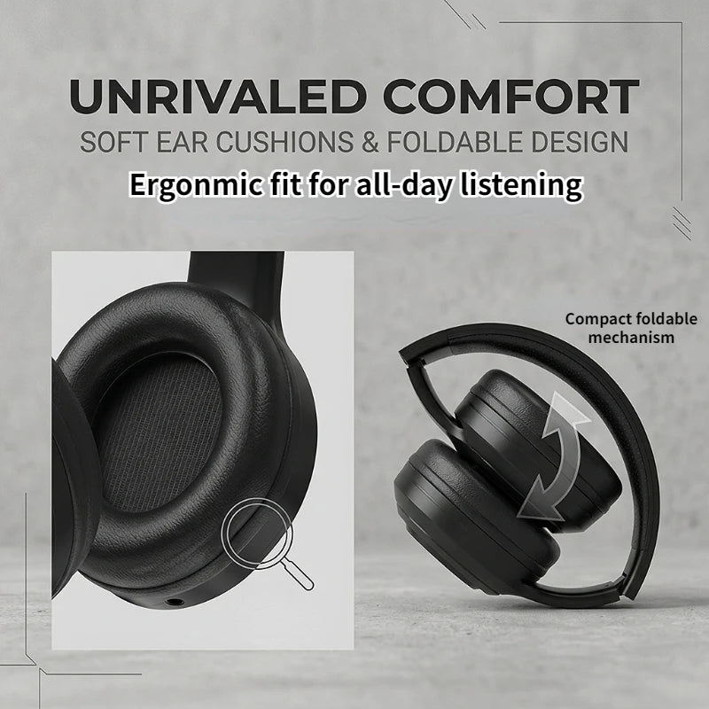 M5 Over Ear HIFI Stereo Headsets Wireless Bluetooth 5.3 Headphones Sports Gaming Earphones Support TF/AUX noise reduction Peaceful Pleasures Health and Wellness