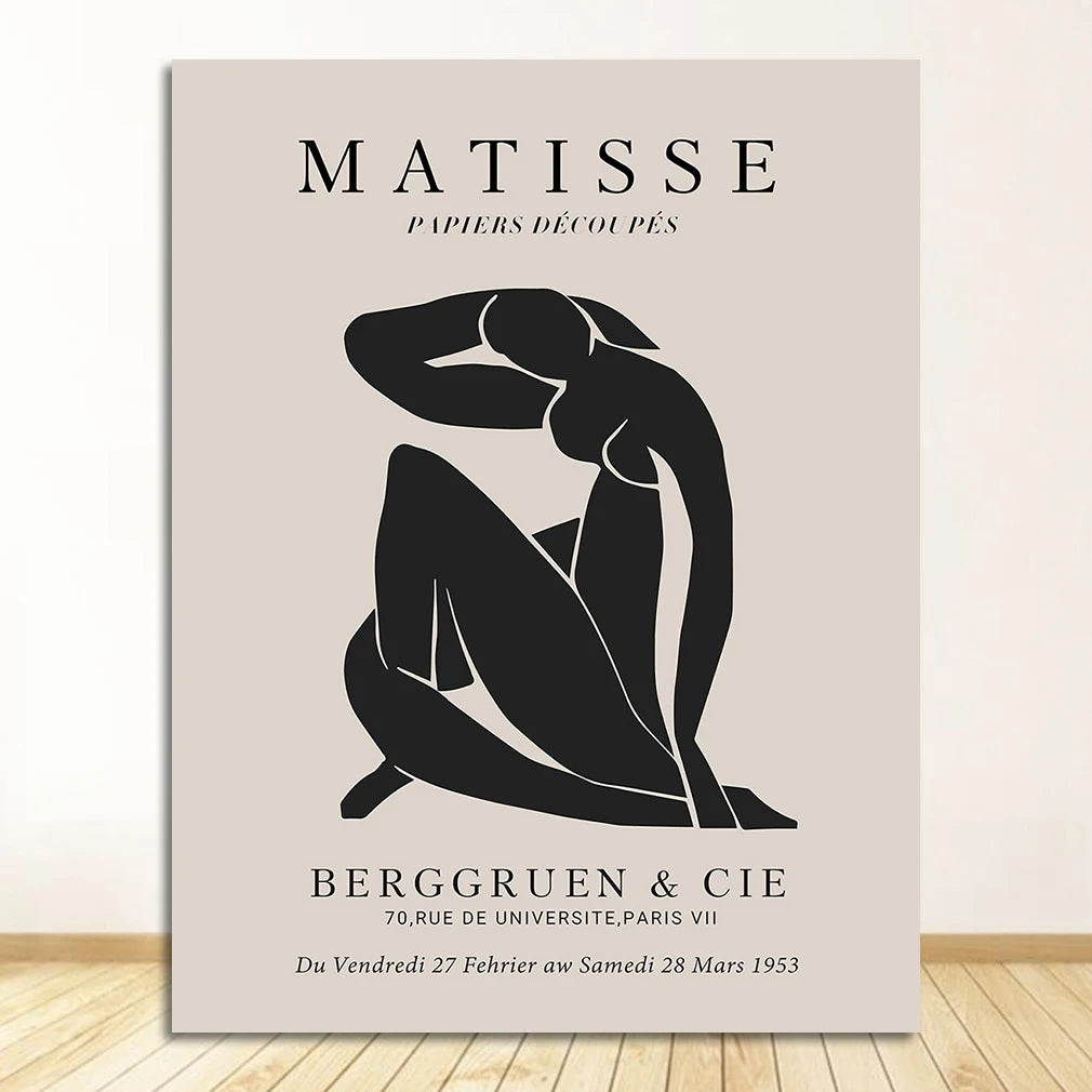 Henri Matisse Blues Abstract Canvas Wall Art | Unframed Poster