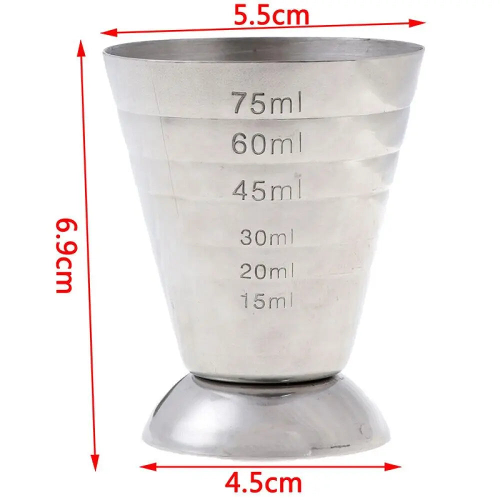 Stainless Steel 304 Magic Measuring Cup Cocktail Ounce Cup Graduated Measuring Cup Creative Drink Spirit Mixed Cocktail Beaker Peaceful Pleasures Health and Wellness