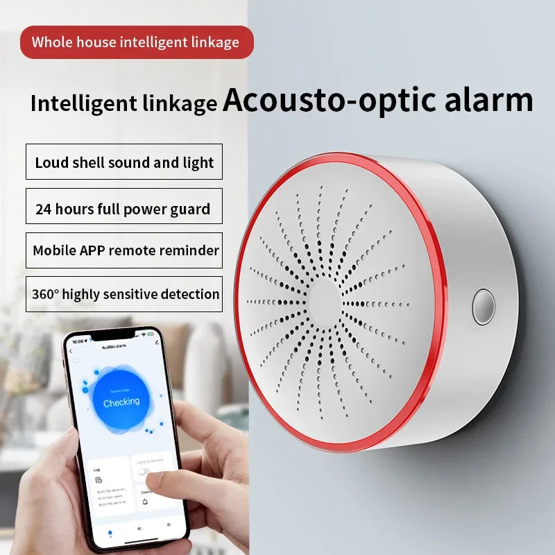 Tuya Smart Siren 85DB ZigBee WiFi Alarm Sound Light Sensor Detector Home Security Alarm App Control Works With Alexa Google Home Peaceful Pleasures Health and Wellness