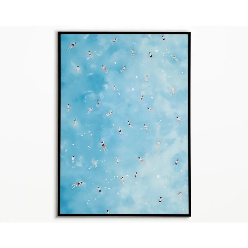Ocean Beach Surfers Canvas Wall Art | Coastal Home Decor Print Canvas Wall Art Peaceful Pleasures Health and Wellness 7 50x70cm Unframed