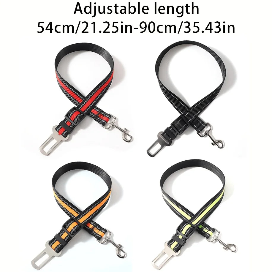 Adjustable Pet Car Seat Belt for Dogs & Cats – Safe Travel
